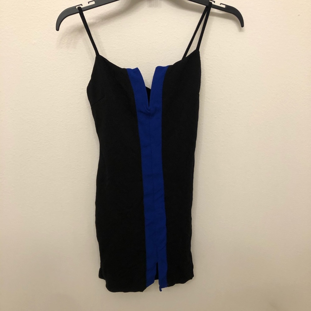Black and blue pull over dress